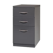 3-Drawer Mobile File Cabinet with Arch HandleCharcoal (21116)