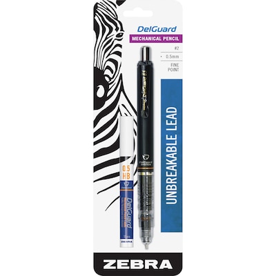 Zebra DelGuard Mechanical Pencil, 0.5mm, #2 Soft Lead (ZEB58611)