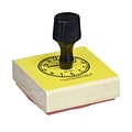 Center Numbered Clock Stamp, 2.5 x 2.5, Multicolored (CE-101)