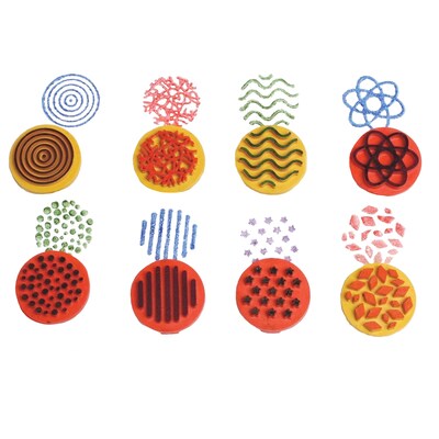 Ready2Learn Paint & Clay Finger Printers, Set of 8 (CE-6659)