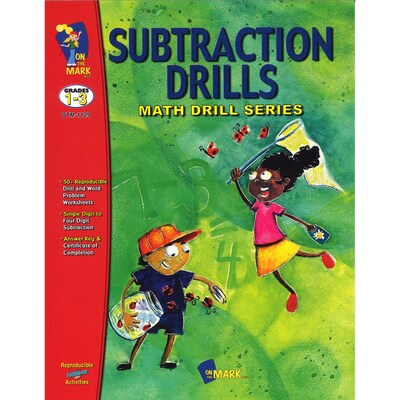 Math Drills, On The Mark Press Subtraction