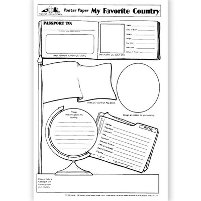 My Favorite Country Poster Paper