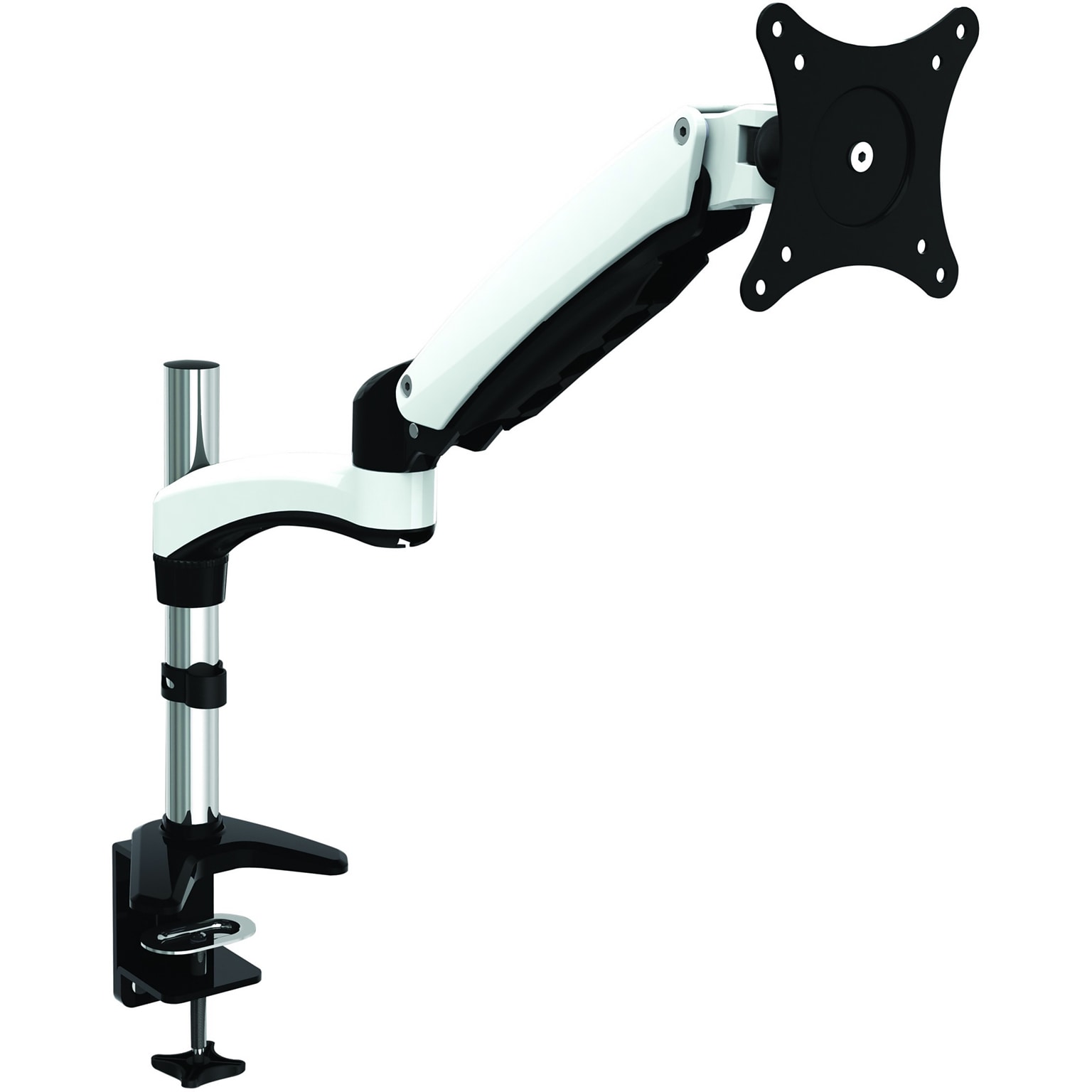 Amer Adjustable Monitor Mount, Up to 28, White/Black/Chrome (HYDRA1)