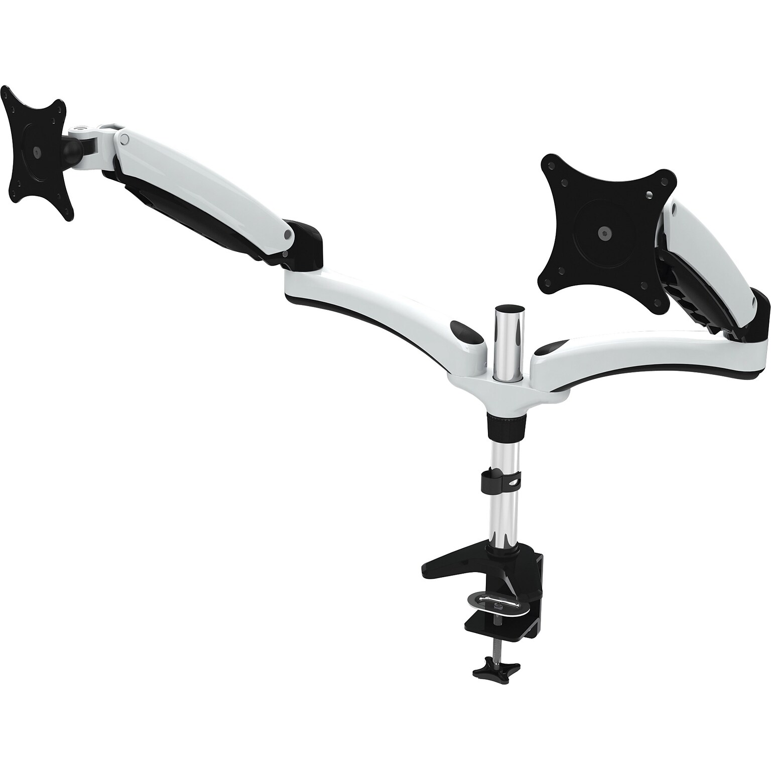 Amer Adjustable Monitor Mount, Up to 28, White/Black/Chrome (HYDRA2)