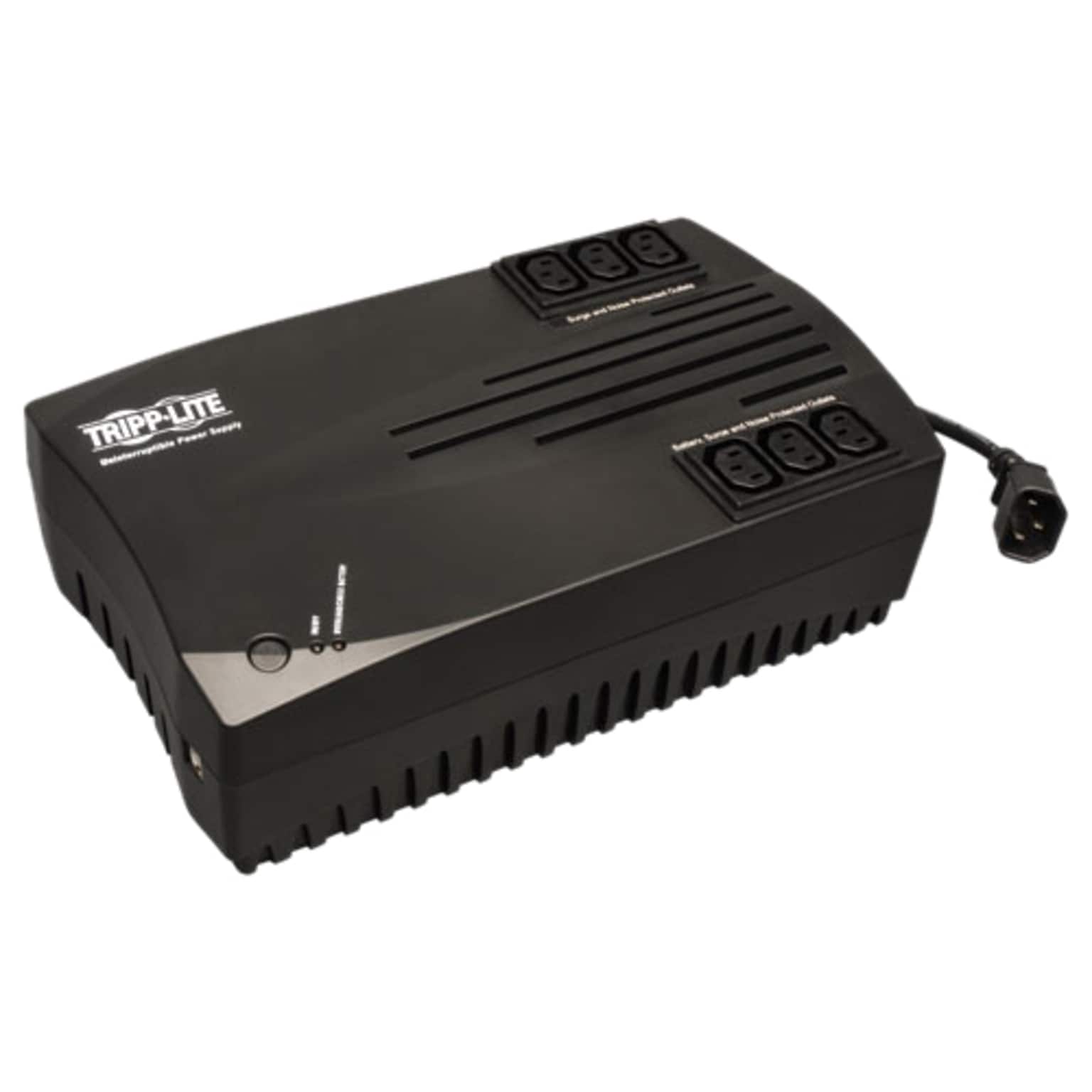 Tripp Lite AVR 750 VA UPS, 6 Outlets, Black (AVRX750U)