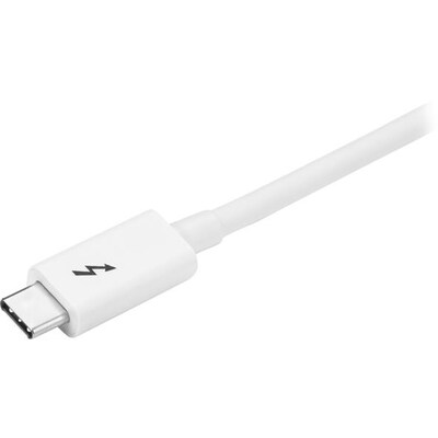 StarTech.com 2m Thunderbolt 3 Cable, 20Gbps, White, Thunderbolt / USB-C / DisplayPort Compatible, Th