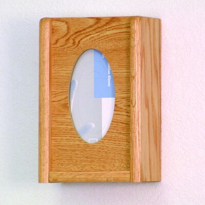 Wooden Mallet 1 Pocket Wall Light Oak Glove Dispenser (GBW11-1LO)