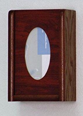 Wooden Mallet 1 Pocket Wall Mahogany Glove Dispenser (GBW11-1MH)
