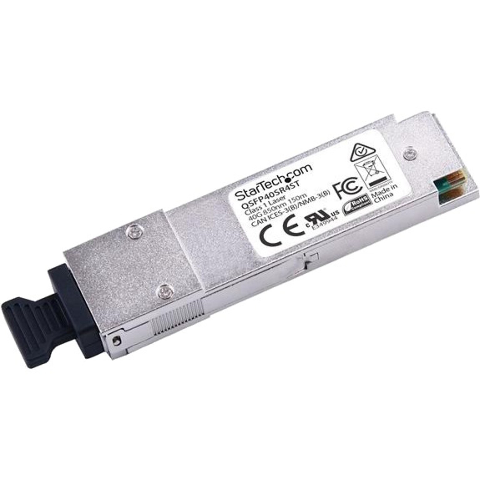 StarTech MSA Compliant 40GBase-SR4 QSFP+, 40G QSFP+ Fiber Transceiver Module with MPO Connector, MM, 150 m (492 ft), 850nm