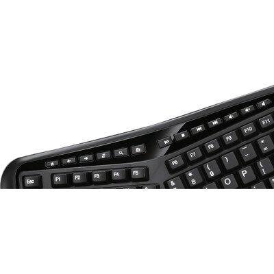 Adesso Tru-Form Wired Keyboard, Black (AKB-450UB)