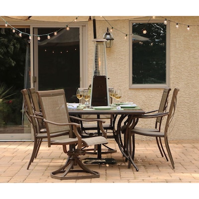 Hanover Mini Pyramid Tabletop Propane Patio Heater in Hammered Bronze