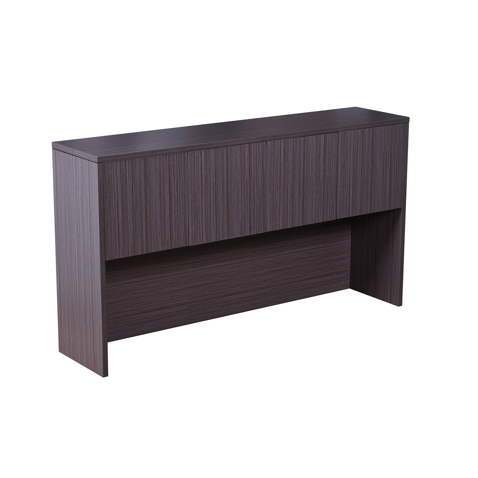 Boss Office Products Laminate Collection in Driftwood Finish, Hutch with Doors