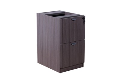 Boss Office Products Laminate Collection in Driftwood Finish, Full Pedestal File/File