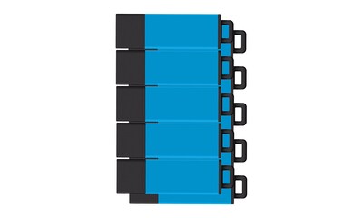 Centon USB 2.0 Datastick Pro2 (Bright Blue), 8GB, 10 Pack