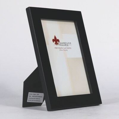 Lawrence Frames 4 x 6 Wood Classic Picture Frame, Black (34346)