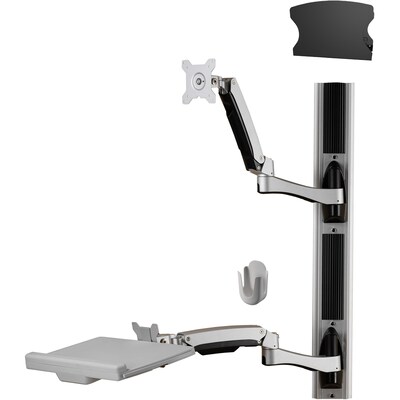 Amer Monitor Mount, Up to 24, Black/Silver (AMR1AWSV3)