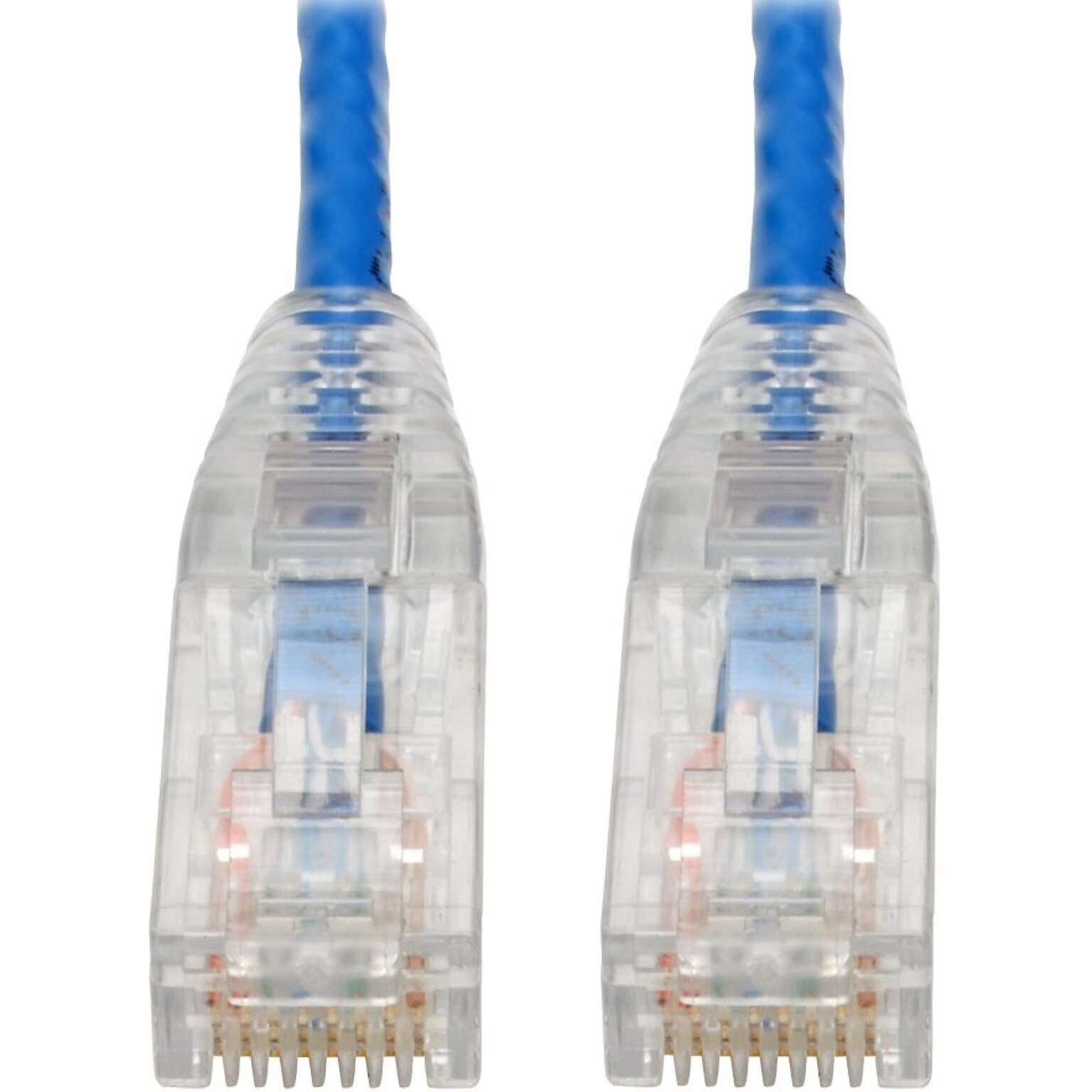 Tripp Lite Cat6 Gigabit Snagless Molded Slim UTP Patch Cable (RJ45 M/M), Blue, 6 in. (N201-S6N-BL)