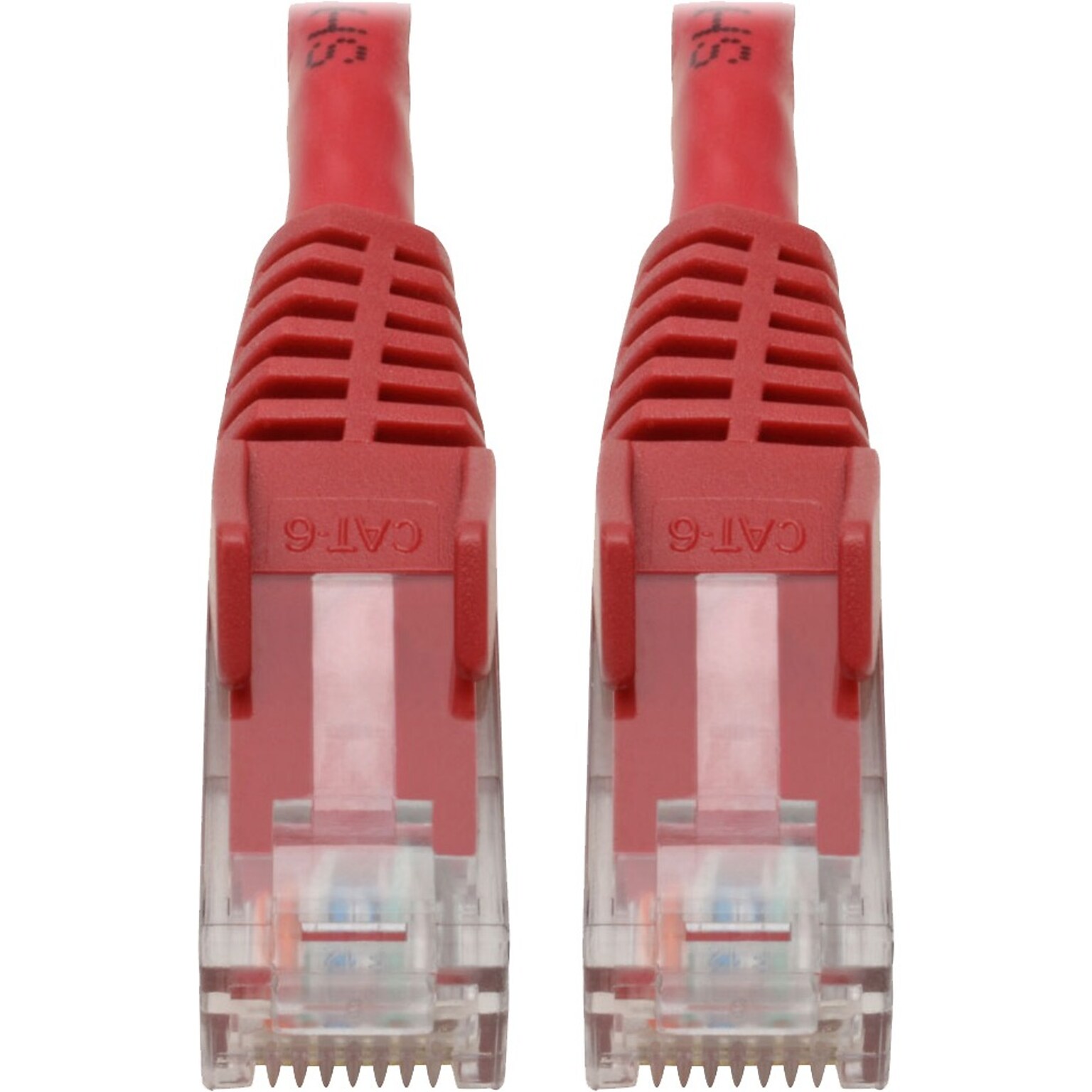 Tripp Lite Cat6 GbE Gigabit Ethernet Snagless Molded Patch Cable UTP Red RJ45 M/M 6in 6 (N201-06N-RD)
