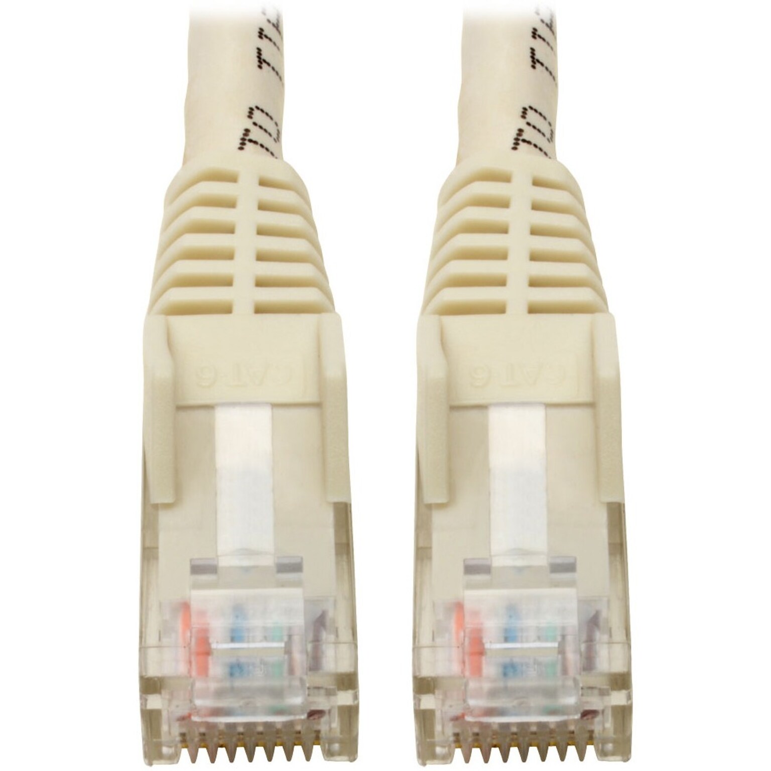 Tripp Lite Cat6 GbE Gigabit Ethernet Snagless Molded Patch Cable UTP White RJ45 M/M 6in 6 (N201-06N-WH)