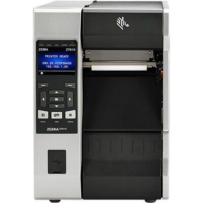 Zebra ZT610 Direct Thermal/Thermal Transfer Printer, Monochrome, Label Print (ZT61043-T01A100Z)