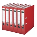 Leitz A4 Binders 2 2-Ring A4 Binders, D-Ring, Red, 6/Pack (1015PACK-RD)