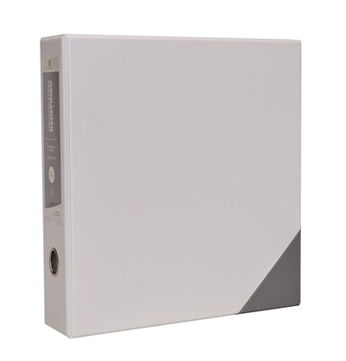 Bindertek Premium 3 3-Ring Vinyl Binder, White (3EDB3-WH)