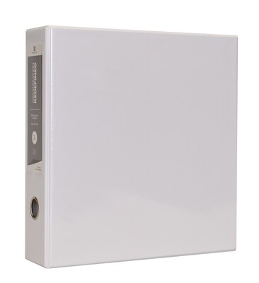 Bindertek Premium 3 3-Ring Vinyl View Binder, White (3EDVB3-WH)