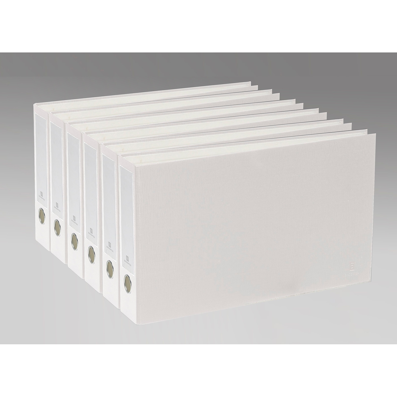 Bindertek Premium 1 1/2 3-Ring Non-View Binders, D-Ring, White, 6/Pack (3LDGPACK-WH)