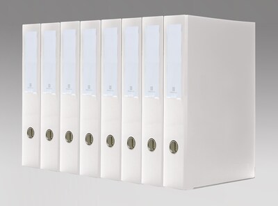 Bindertek Premium 1 1/2 3-Ring Legal Binders, D-Ring, White (3LGSPACK-WH)