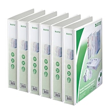 Leitz A4 Binders 1 4-Ring A4 Binders, D-Ring, White, 6/Pack (4285PACK)