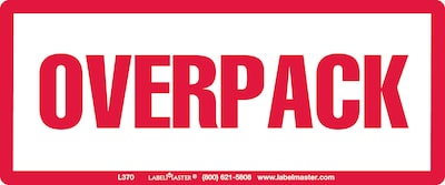 Overpack Label, Standard, 2.5 x 6, Roll (L370)