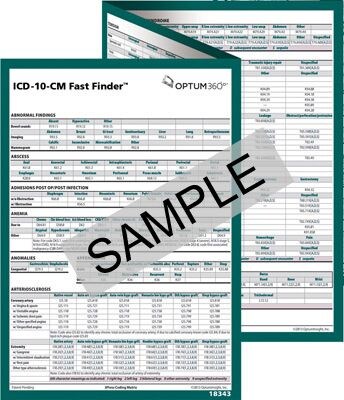 Optum ICD-10-CM Fast Finder, Gastroenterology/General Surgery