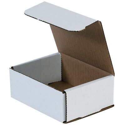 Corrugated Mailers, 4 x 3 x 1, White, 50/Bundle (M431)