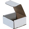 SI Products Corrugated Mailers, 4 x 4 x 2, White, 50/Bundle (M442)