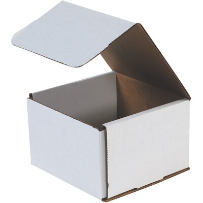 Corrugated Mailers, 7 x 7 x 3, White, 50/Bundle (M773)