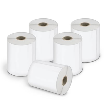 DYMO LW Extra-Large Shipping Labels for LabelWriter Label Printers, White, 4 x 6, 5 Rolls of 220