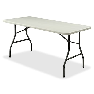Lorell Extra-Capacity Ultra-Lite Folding Table, 30D x 72W x 29.3H, Gray (LLR12347)