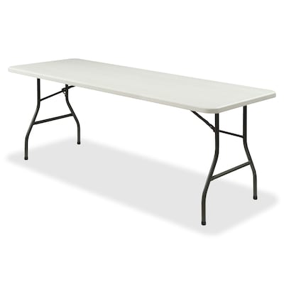 Lorell Extra Capacity Ultra-Lite Folding Table, 30D x 96W x 29.3H, Gray (LLR12348)
