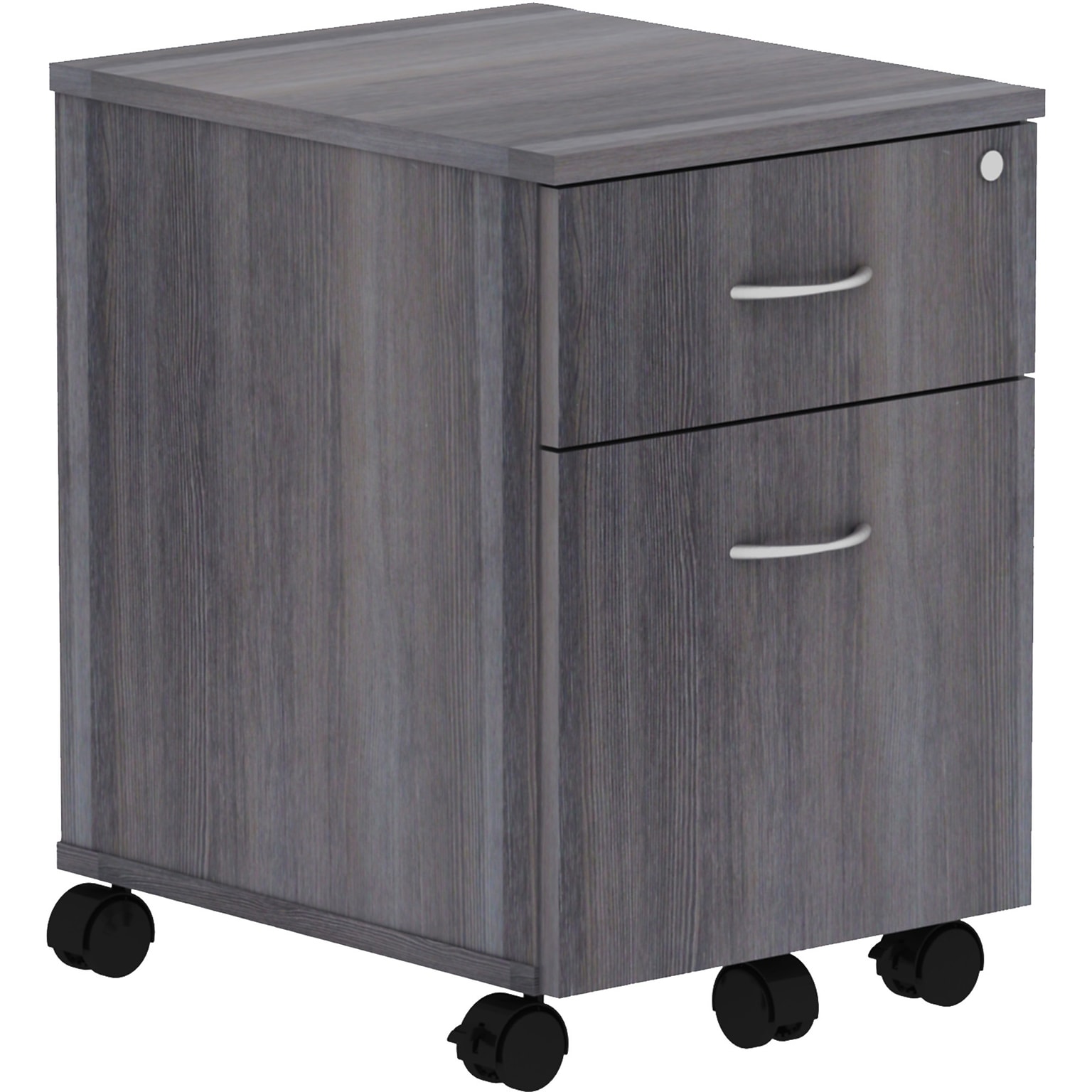 Lorell Relevance Series Mobile 2-Drawer File Cabinet, 19.9D x 15.7W x 22.9H, Charcoal (LLR16217)