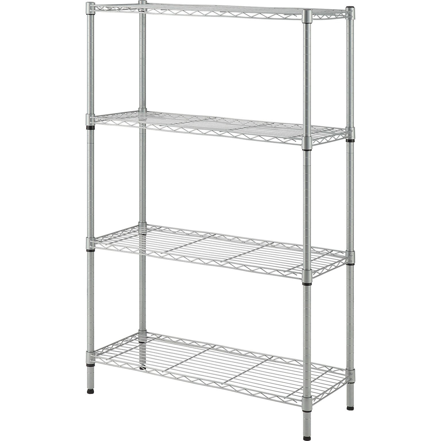 Lorell Light-Duty Wire Shelving, 36W x 14D x 54H, Silver (LLR70063)