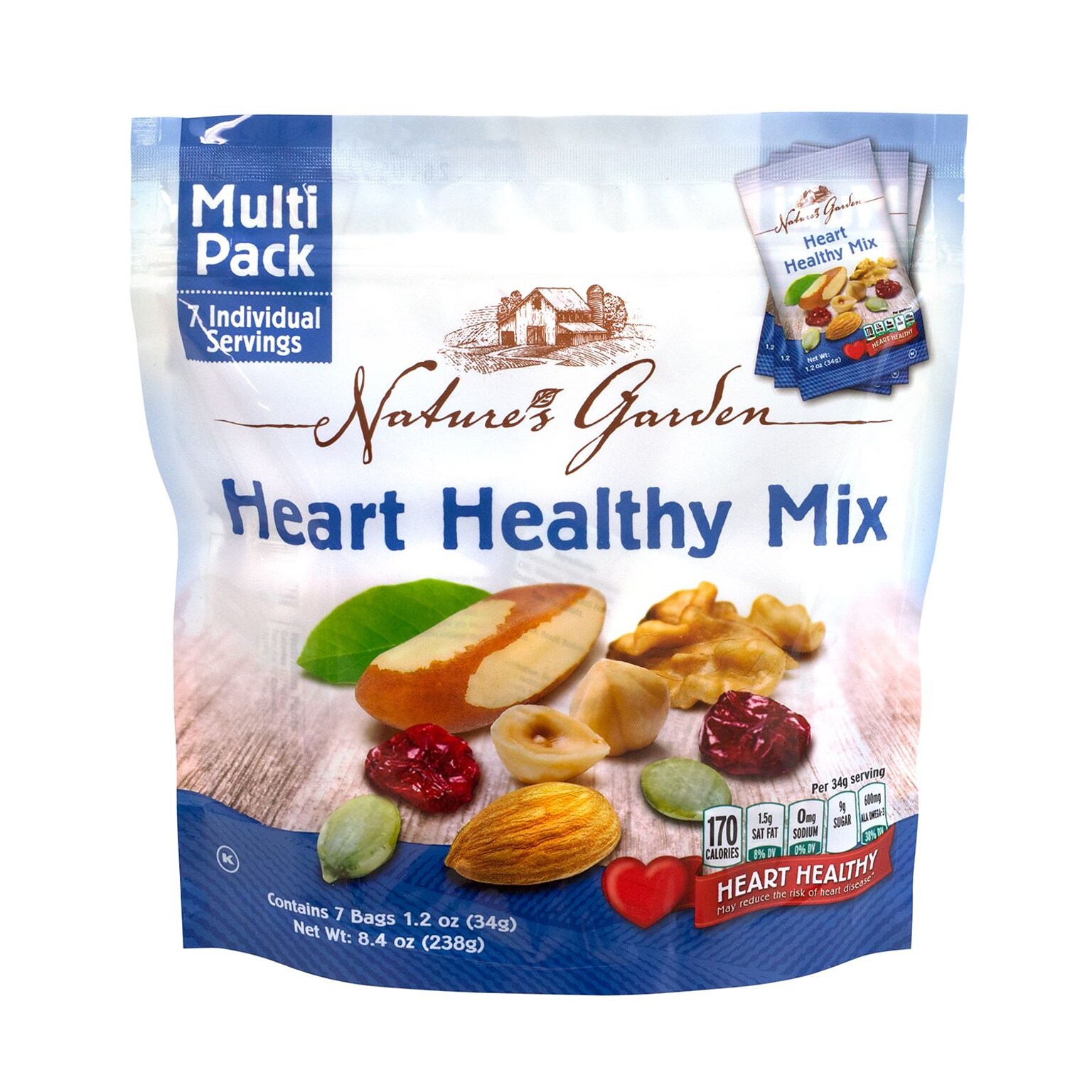 Natures Garden Healthy Heart Mix, 1.2 oz., 7 Count, 6 Pack (7027)