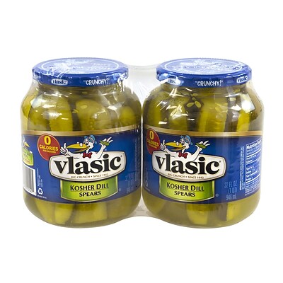 Vlasic Kosher Dill Spears Pickles, 32 oz., 2 Pack (00140)