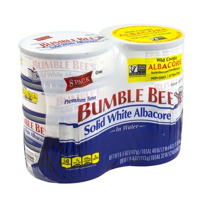 Bumble Bee Solid White Albacore Tuna Fish, 5 oz., 8/Pack (220-00701)