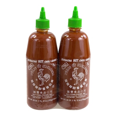 Sriracha Hot Chili Sauce, 28 oz., 2 Pack (00010)