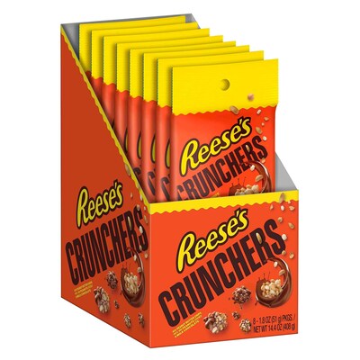 REESE'S CRUNCHERS Snacks, 1.8 oz., 8 Count (45352)