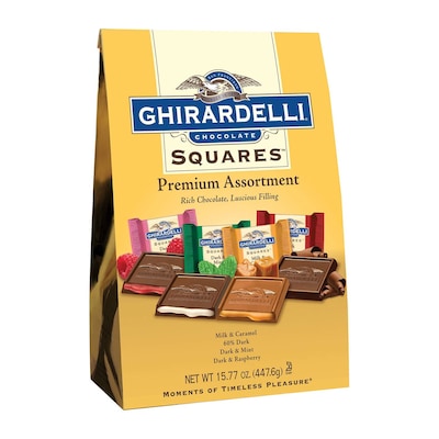 Ghirardelli Squares Premium Assortment Chocolate Candy Bar, 15.77 oz. (300-01036)