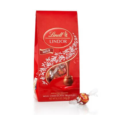 Lindt Lindor Milk Chocolate Truffles, 8.5 oz., 2 Pack (L00561)