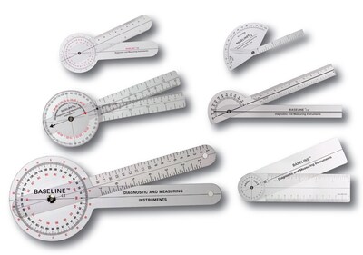 Baseline 6-Piece Plastic Goniometer Set