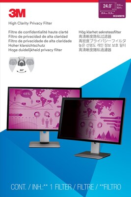 3M™ High Clarity Privacy Filter for 24 Widescreen Monitor (16:10) (HC240W1B)