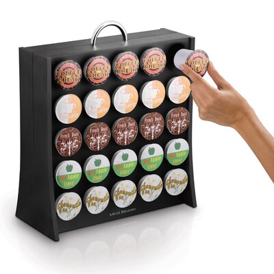 Mind Reader The Wall Coffee Pod Display Rack For 50 K-Cup, Black (RAC3PC-BLK)